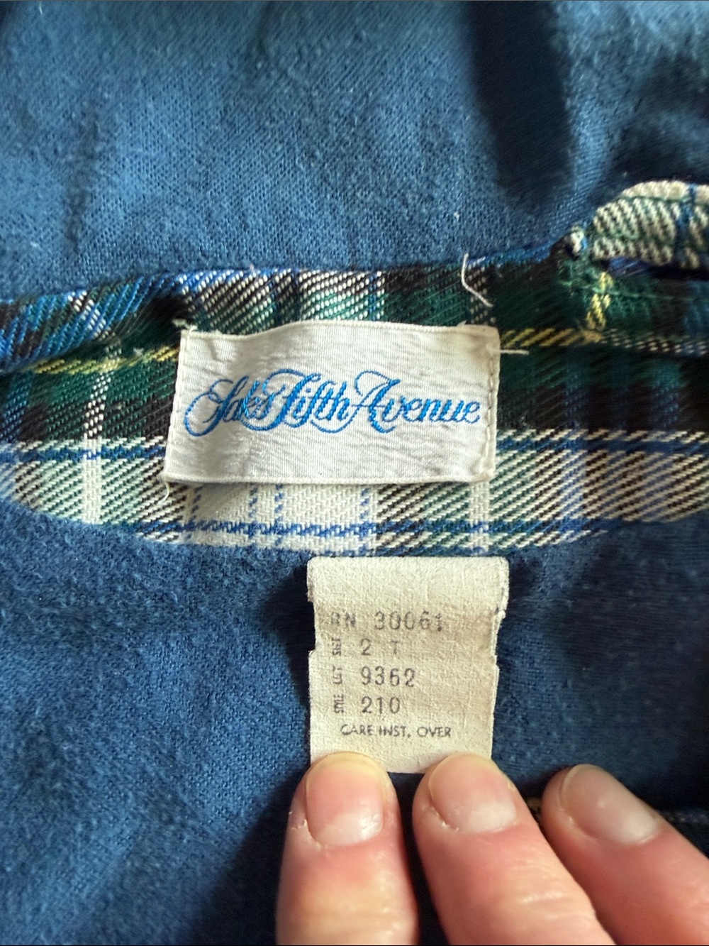 Saks Fifth Avenue Blue Plaid Trim Jacket - Picture 2 of 3